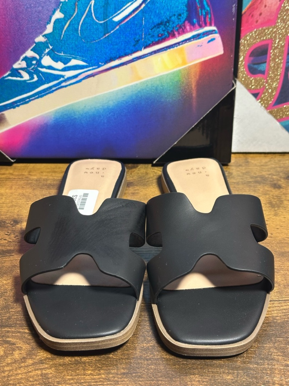 Women's Nina Slide Sandals - A
New Day™ Black 7 - Picture 2 of 11